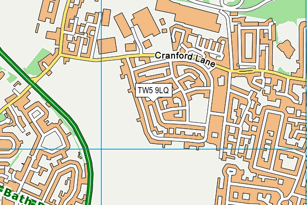 TW5 9LQ map - OS VectorMap District (Ordnance Survey)