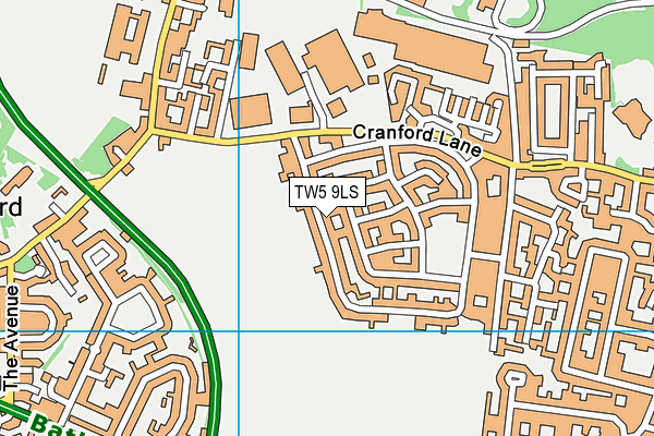 TW5 9LS map - OS VectorMap District (Ordnance Survey)