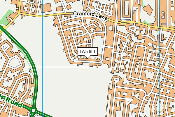 TW5 9LT map - OS VectorMap District (Ordnance Survey)