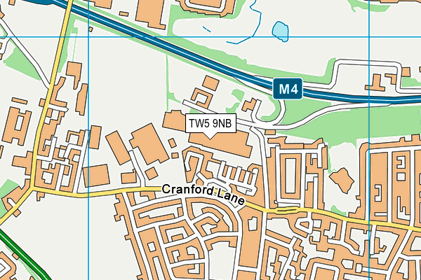 TW5 9NB map - OS VectorMap District (Ordnance Survey)