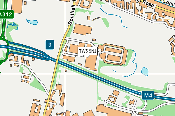 TW5 9NJ map - OS VectorMap District (Ordnance Survey)