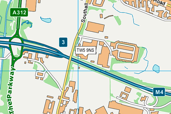 TW5 9NS map - OS VectorMap District (Ordnance Survey)