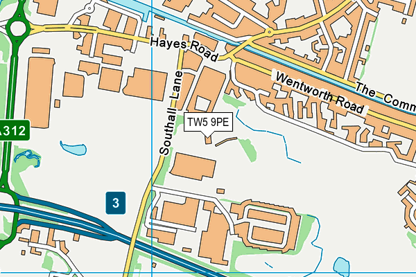 David Lloyd (Heston) map (TW5 9PE) - OS VectorMap District (Ordnance Survey)
