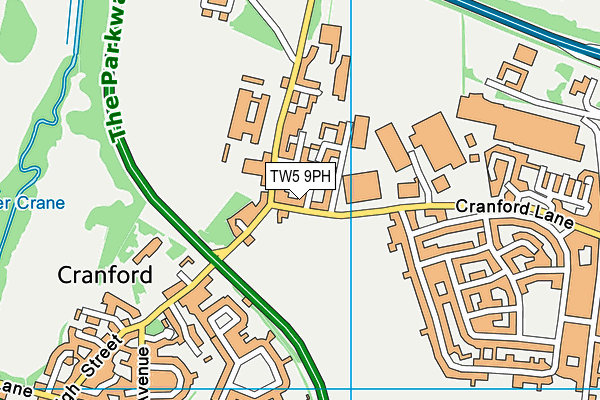 TW5 9PH map - OS VectorMap District (Ordnance Survey)