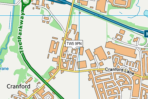 TW5 9PN map - OS VectorMap District (Ordnance Survey)