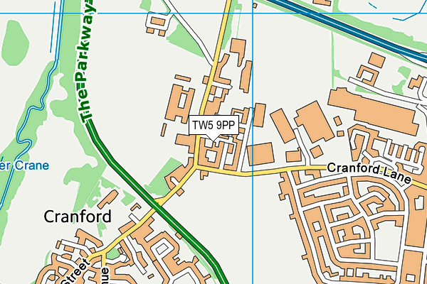 TW5 9PP map - OS VectorMap District (Ordnance Survey)