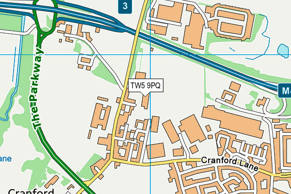 TW5 9PQ map - OS VectorMap District (Ordnance Survey)