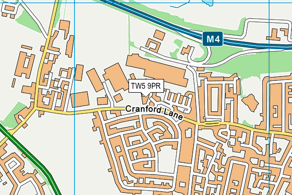 TW5 9PR map - OS VectorMap District (Ordnance Survey)