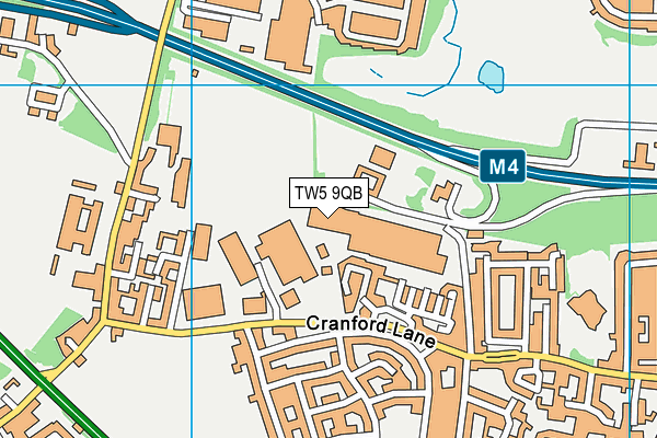 TW5 9QB map - OS VectorMap District (Ordnance Survey)