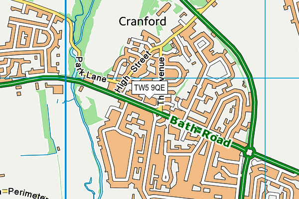TW5 9QE map - OS VectorMap District (Ordnance Survey)