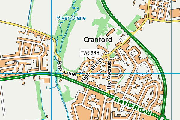 TW5 9RH map - OS VectorMap District (Ordnance Survey)