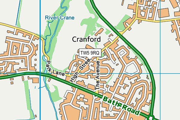 TW5 9RQ map - OS VectorMap District (Ordnance Survey)
