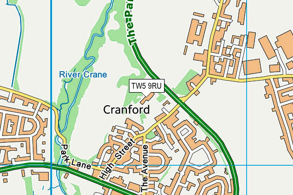 The Cedars Primary School map (TW5 9RU) - OS VectorMap District (Ordnance Survey)