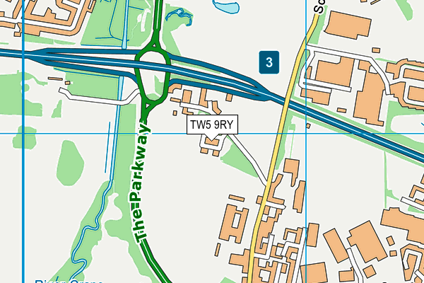 TW5 9RY map - OS VectorMap District (Ordnance Survey)