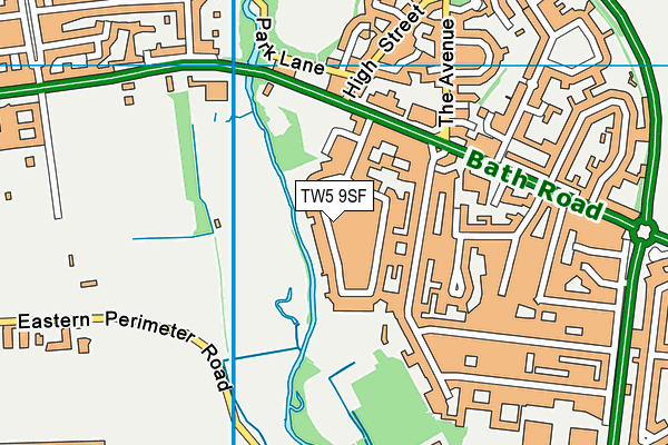 TW5 9SF map - OS VectorMap District (Ordnance Survey)