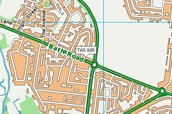 TW5 9SR map - OS VectorMap District (Ordnance Survey)