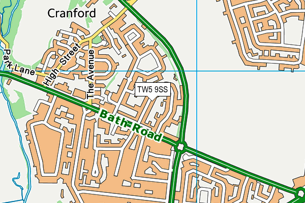 TW5 9SS map - OS VectorMap District (Ordnance Survey)