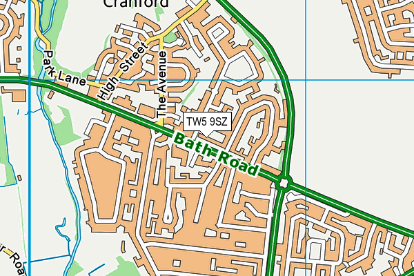 TW5 9SZ map - OS VectorMap District (Ordnance Survey)