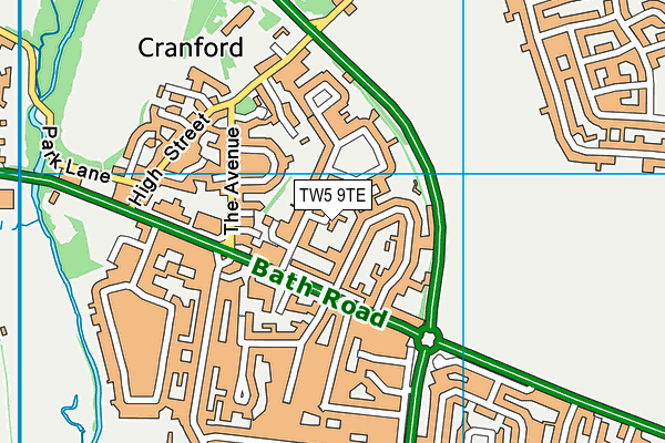 TW5 9TE map - OS VectorMap District (Ordnance Survey)
