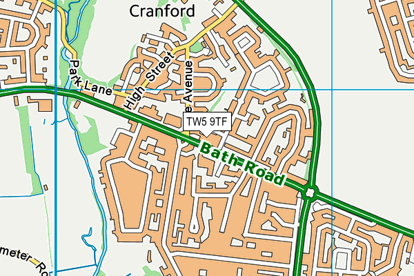 TW5 9TF map - OS VectorMap District (Ordnance Survey)