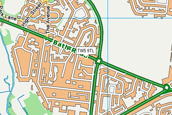 TW5 9TL map - OS VectorMap District (Ordnance Survey)