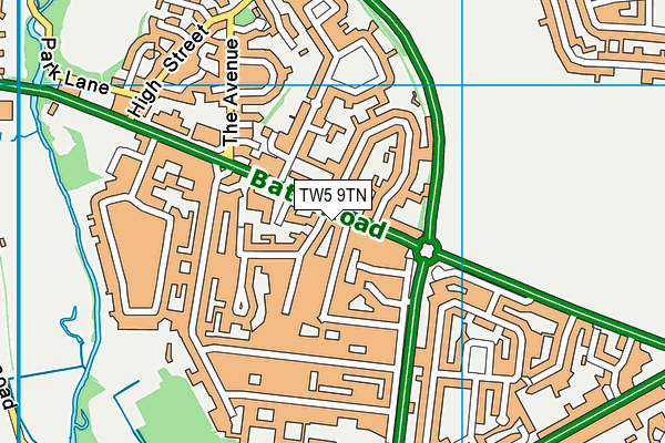 TW5 9TN map - OS VectorMap District (Ordnance Survey)