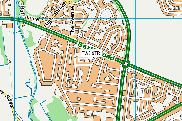 TW5 9TR map - OS VectorMap District (Ordnance Survey)