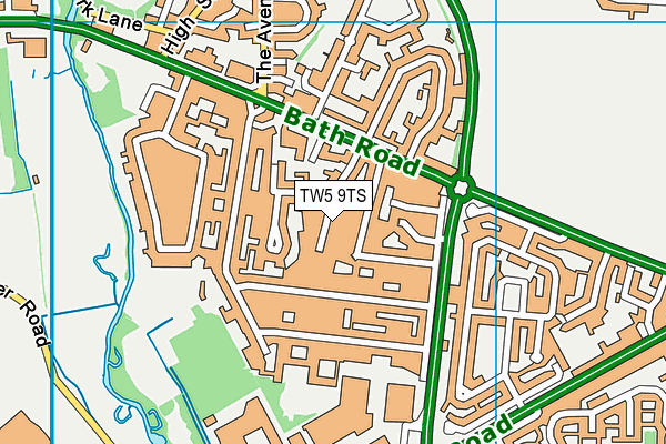 TW5 9TS map - OS VectorMap District (Ordnance Survey)