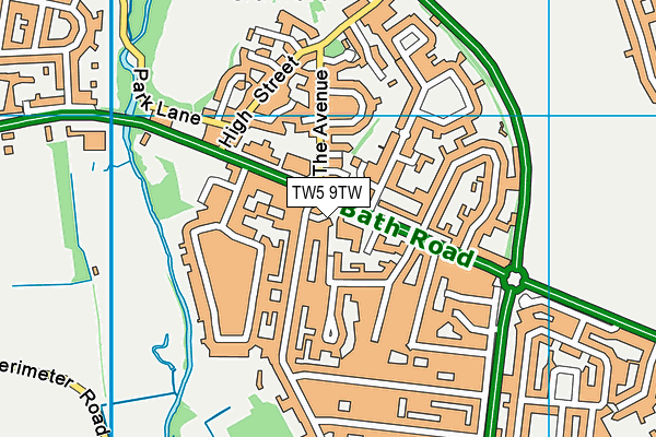TW5 9TW map - OS VectorMap District (Ordnance Survey)