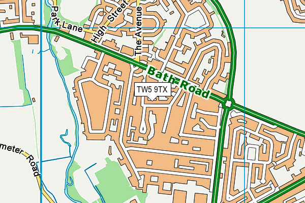 TW5 9TX map - OS VectorMap District (Ordnance Survey)