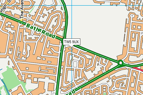 TW5 9UX map - OS VectorMap District (Ordnance Survey)
