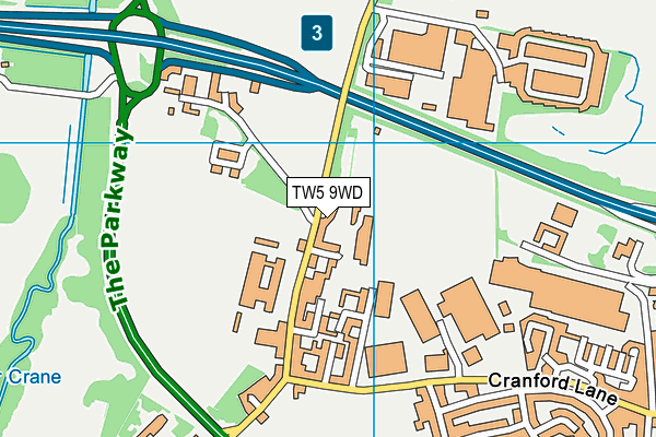 TW5 9WD map - OS VectorMap District (Ordnance Survey)