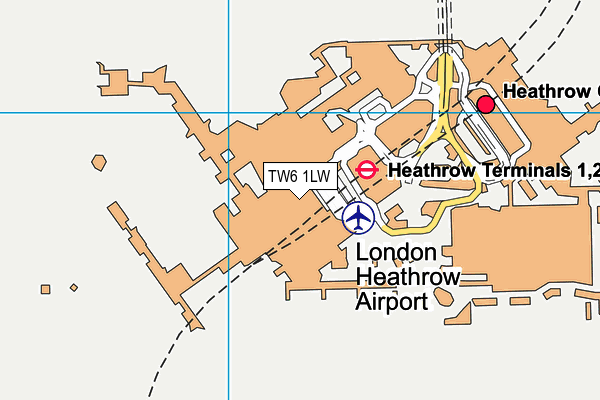 TW6 1LW map - OS VectorMap District (Ordnance Survey)