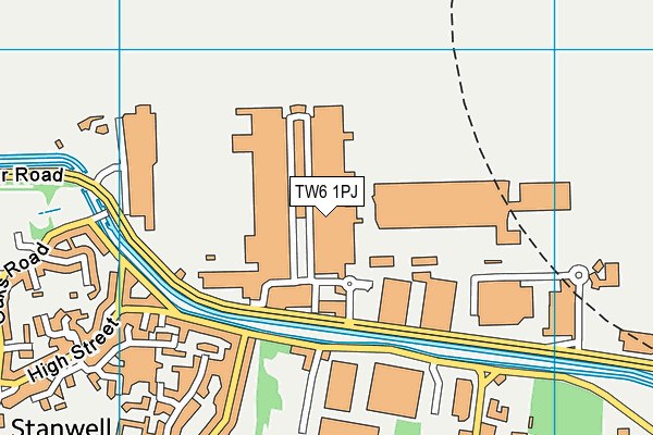 TW6 1PJ map - OS VectorMap District (Ordnance Survey)