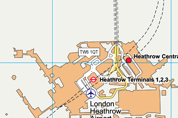 TW6 1QT map - OS VectorMap District (Ordnance Survey)