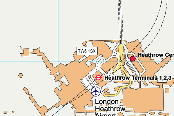 TW6 1SX map - OS VectorMap District (Ordnance Survey)