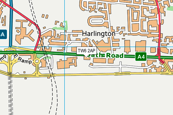 TW6 2AP map - OS VectorMap District (Ordnance Survey)