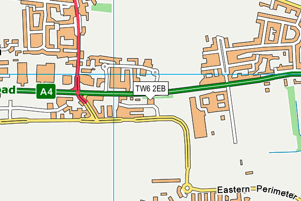 TW6 2EB map - OS VectorMap District (Ordnance Survey)