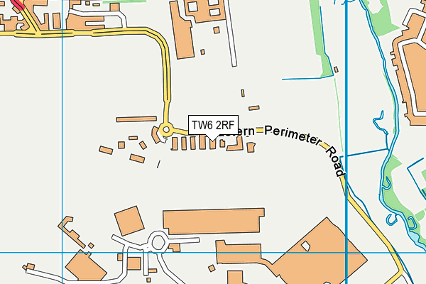 TW6 2RF map - OS VectorMap District (Ordnance Survey)
