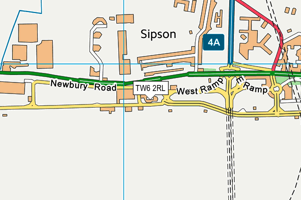 TW6 2RL map - OS VectorMap District (Ordnance Survey)