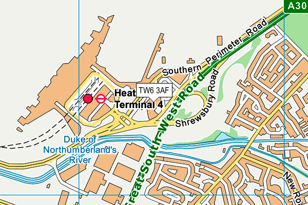 Livingwell Health Club (Heathrow) map (TW6 3AF) - OS VectorMap District (Ordnance Survey)