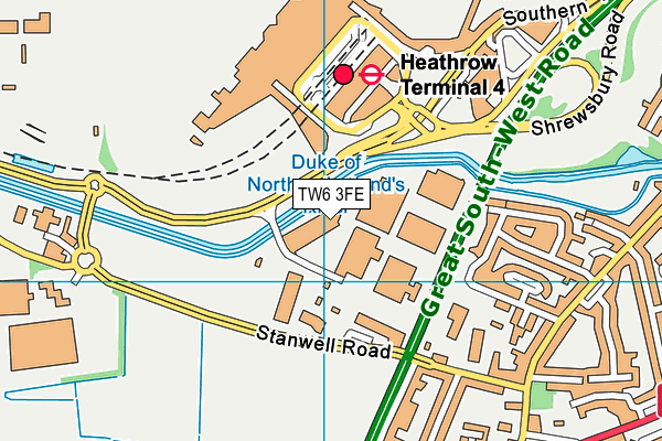 TW6 3FE map - OS VectorMap District (Ordnance Survey)