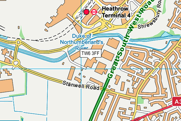TW6 3FF map - OS VectorMap District (Ordnance Survey)