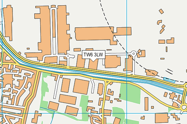 TW6 3LW map - OS VectorMap District (Ordnance Survey)