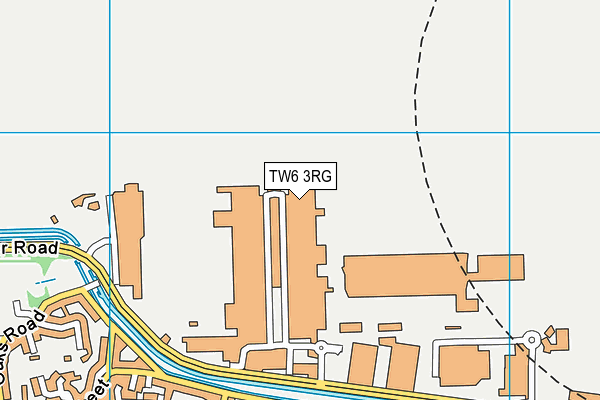 TW6 3RG map - OS VectorMap District (Ordnance Survey)
