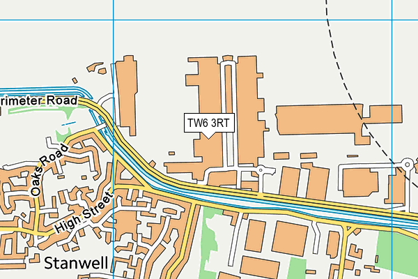 TW6 3RT map - OS VectorMap District (Ordnance Survey)