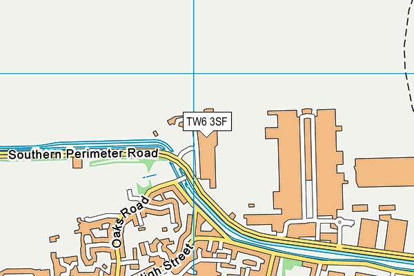TW6 3SF map - OS VectorMap District (Ordnance Survey)