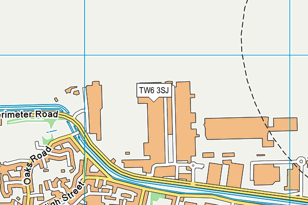 TW6 3SJ map - OS VectorMap District (Ordnance Survey)
