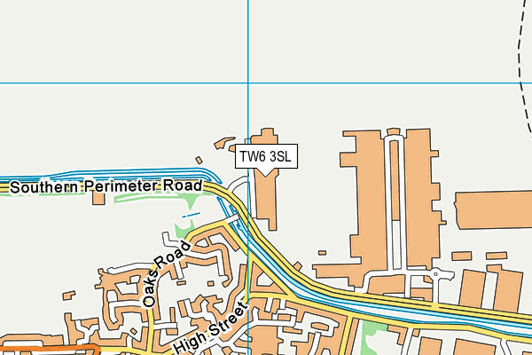TW6 3SL map - OS VectorMap District (Ordnance Survey)