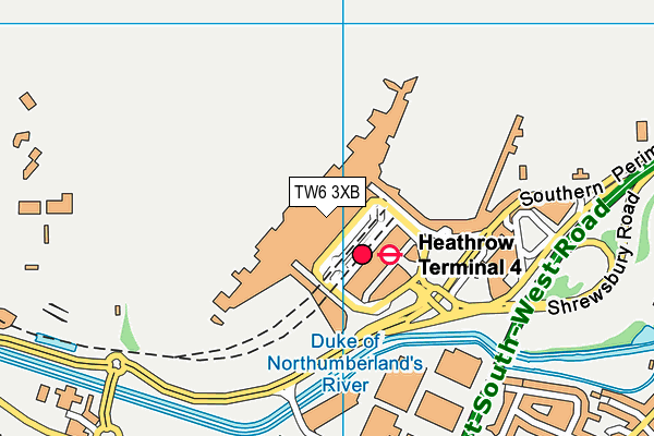 TW6 3XB map - OS VectorMap District (Ordnance Survey)